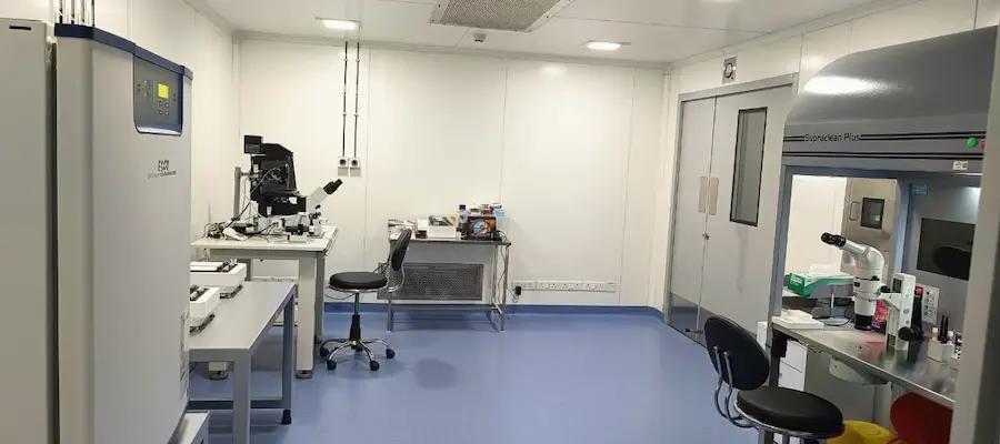 Advanced laboratory area at Nova IVF Fertility Hospital in Bareilly, supporting accurate diagnostics and fertility treatments.